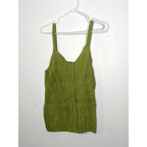 Peter Nygard Green Accordion Sleeveless Top 16